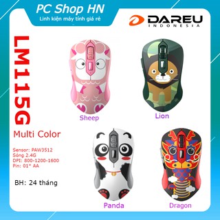 Chuột không dây DAREU LM115G USB Multi-Color