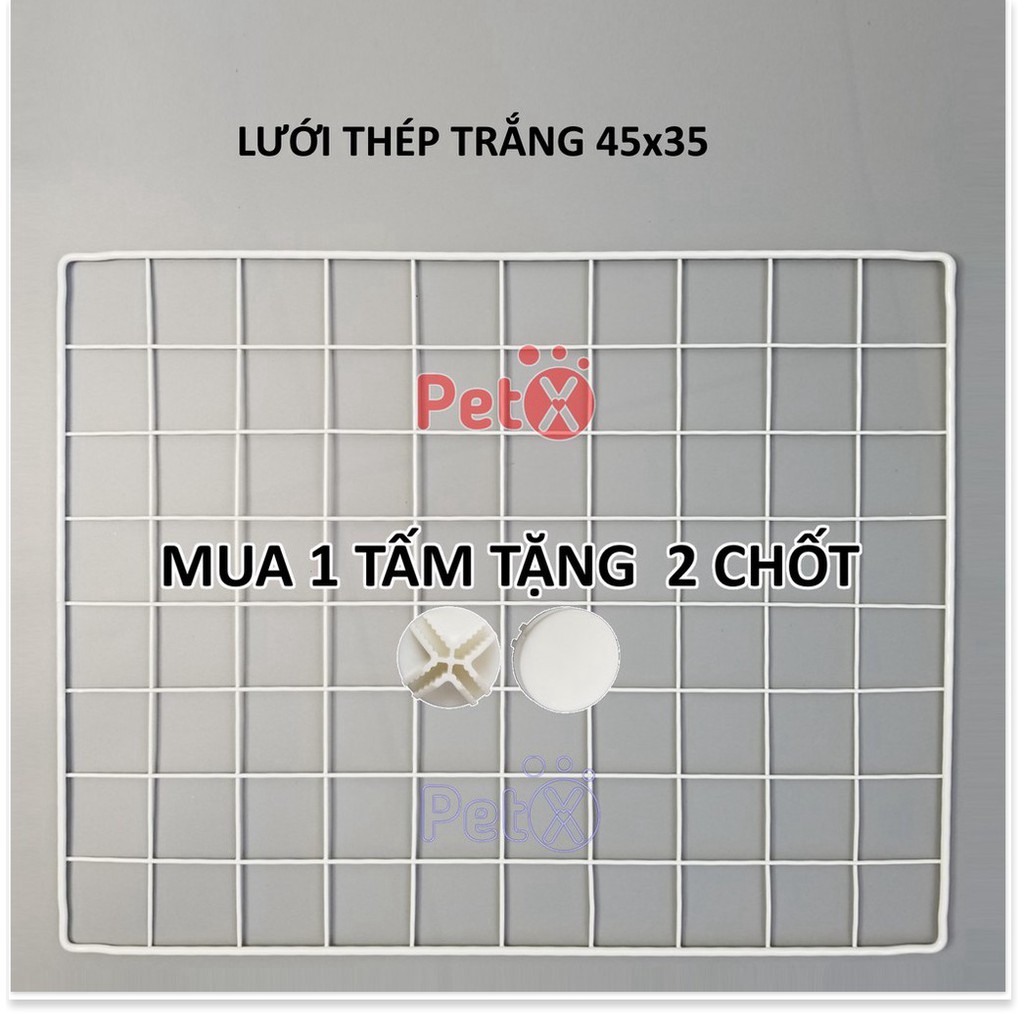 Lưới sắt thép lắp ghép đa năng 45x35 cm, tặng kèm 2 chốt cho mỗi tấm, chọn màu đen, hồng, trắng