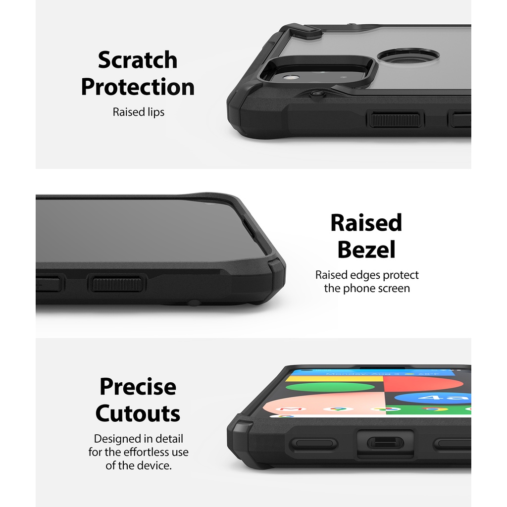 Ốp Điện Thoại Ringke Fusion-X Trong Suốt Chống Sốc Dành Cho Google Pixel 4A 5G