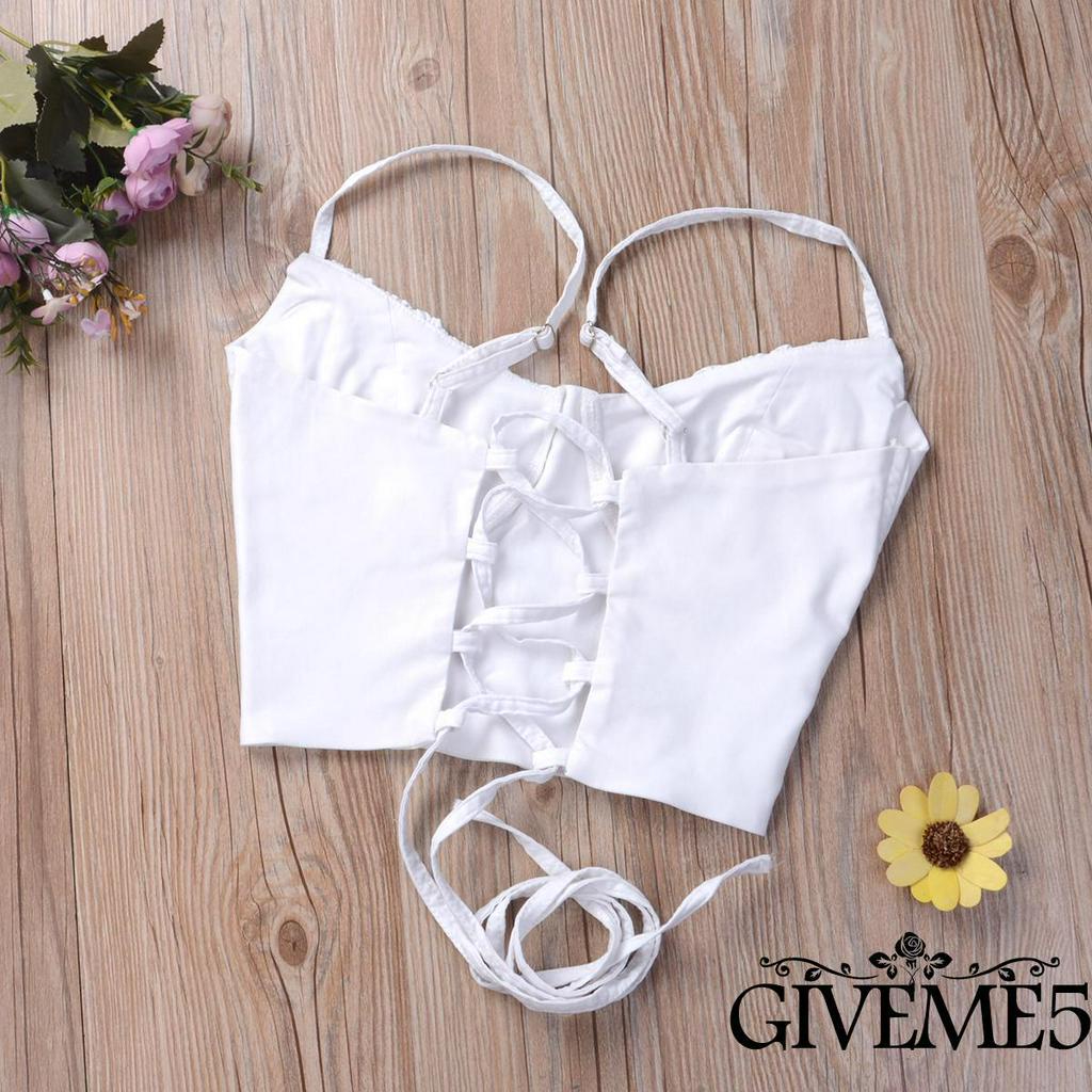 Áo Lửng Hai Dây Màu Trơn Thời Trang Cho Nữ