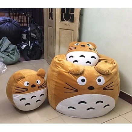Bộ ghế lười hạt xốp totoro siêu yêu đầy đủ màu sắc