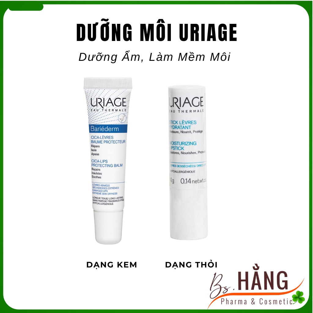 ✅[Chính Hãng] Son Dưỡng Môi URIAGE Bariederm Cica &amp; Lipstick