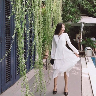 ĐẦM MAXI TẦNG TAY DÀI