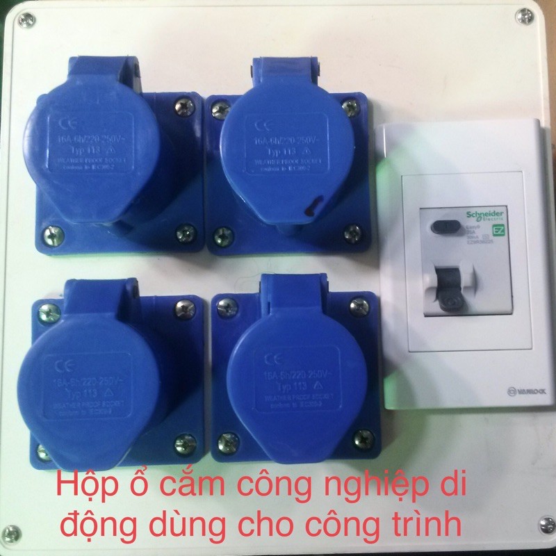 Bộ hộp ổ cắm công nghiệp di động loại 4 ổ và RCCB |hàng do shop tự OEM ...