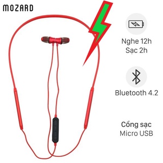 Tai nghe Bluetooth Mozard Q6 Đỏ