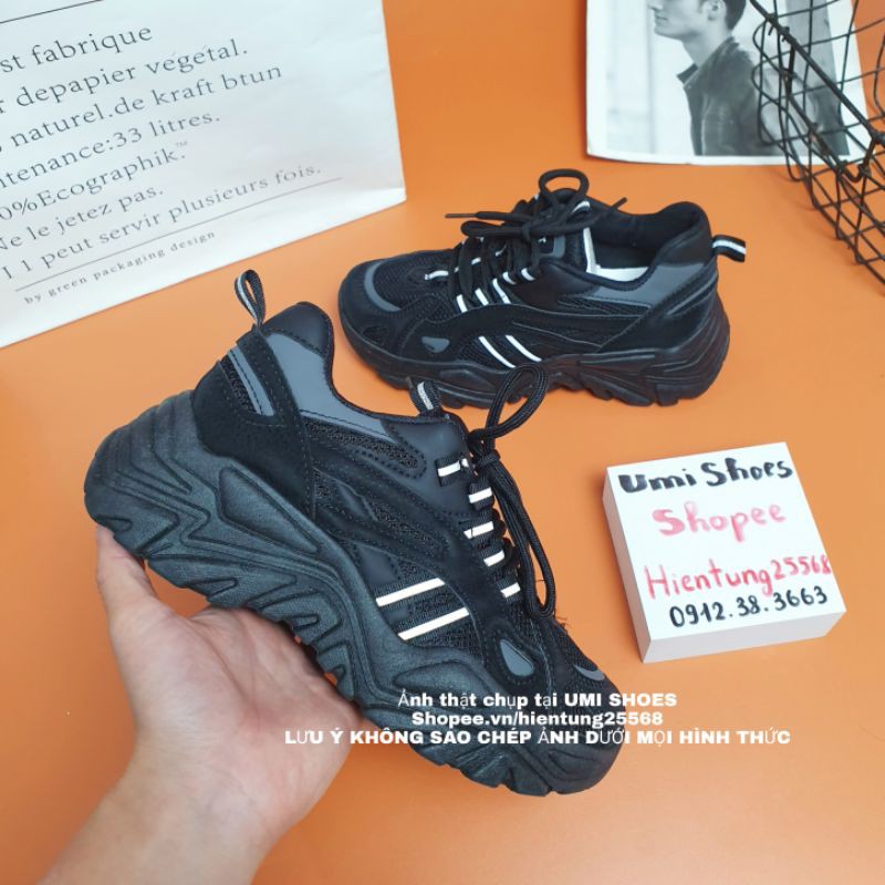 [NOWSHIP HN] Giày thể thao nữ Ulzzang mã DRT nâng độn đế cao 5cm êm đẹp cá tính kiểu mới hot phản quang màu đen/kem/xám | WebRaoVat - webraovat.net.vn