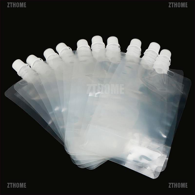 Set 10 Túi Nhựa Trong Suốt Đựng Đồ Uống 200ml