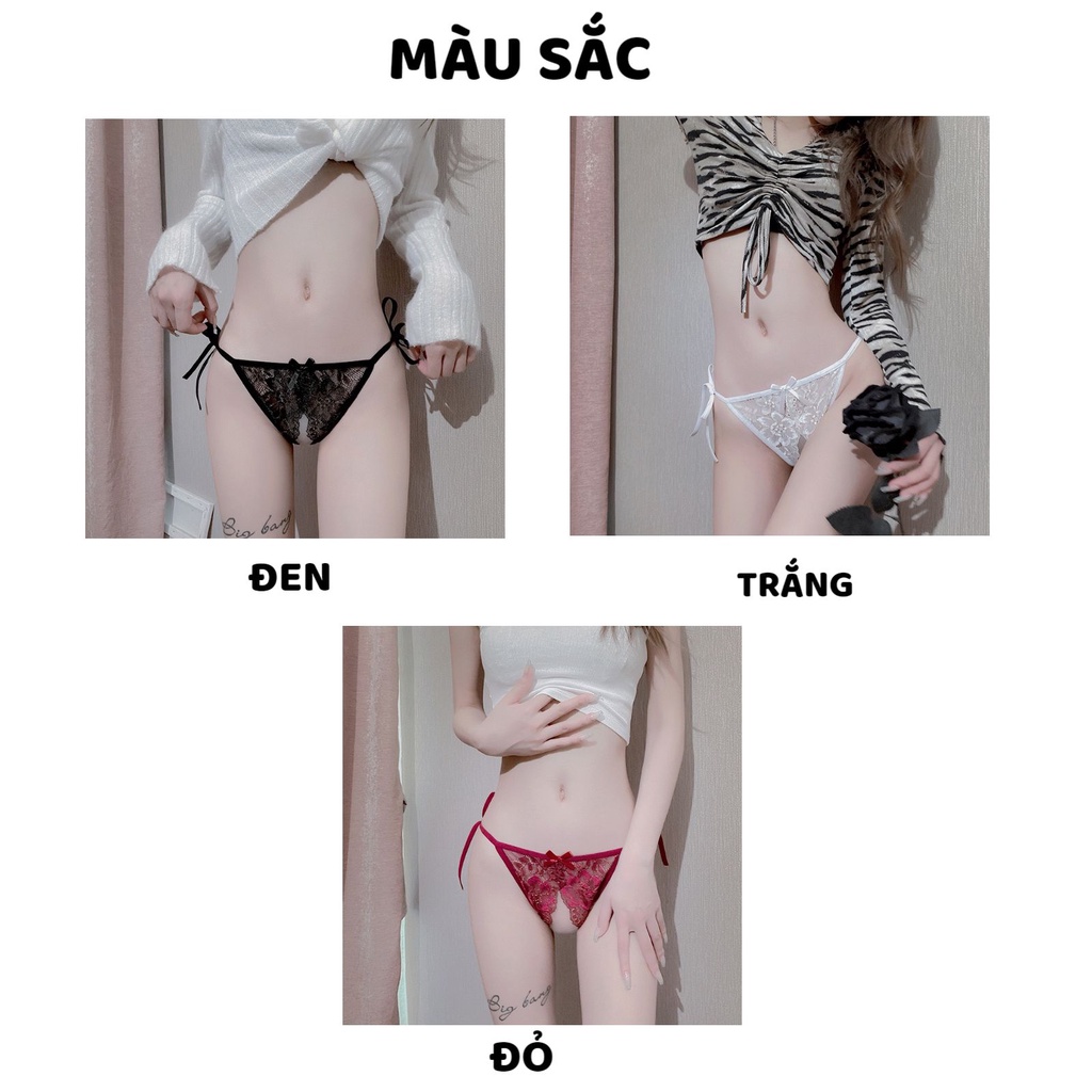 Quần Lót Ren Nữ cao cấp thiết kế dây buộc thoáng mát sexy quyến rũ MÃ 2258