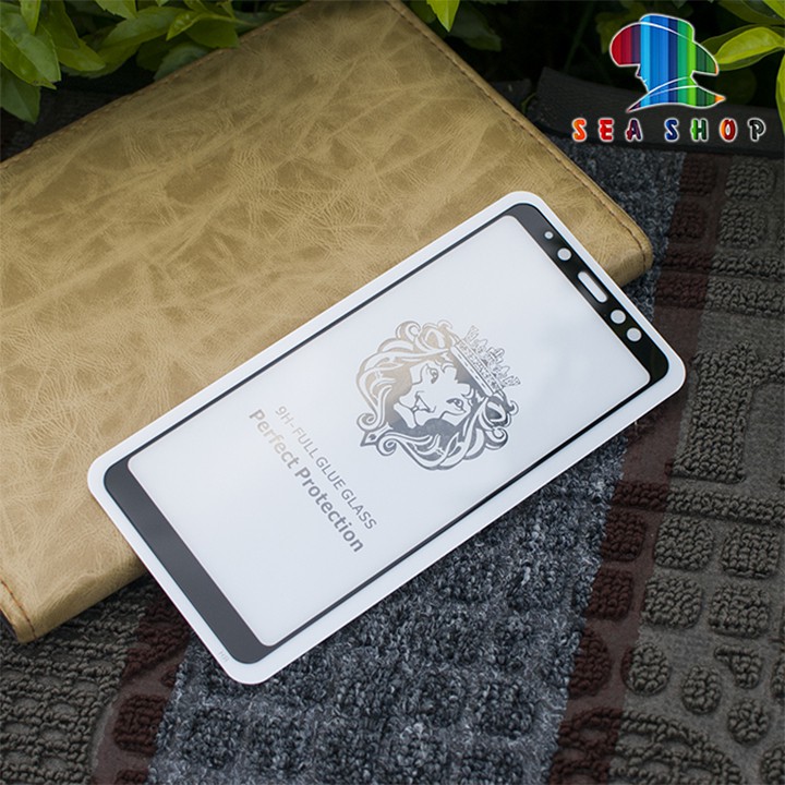 Bộ 2 kính cường lực Samsung Galaxy A8 Plus 2018 - 5D full màn hình / Kính cường lực A8 Plus tràn màn