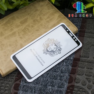 Bộ 2 kính cường lực Samsung Galaxy A8 Plus 2018 - 5D full màn hình / Kính cường lực A8 Plus tràn màn hình