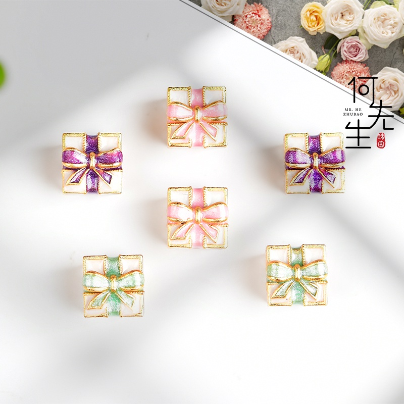 Hộp Quà Tặng Vòng Tay / Vòng Tay Dây Bện Xỏ Hạt Không Gây Dị Ứng Màu Sắc Cao Cấp diy