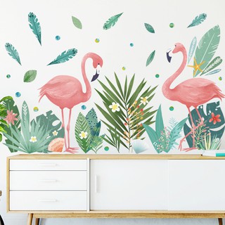 Decal dán tường hạc hồng phong cách bắc âu
