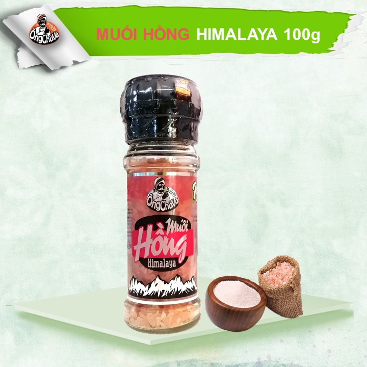 Muối hồng Ông Chà Và Himalaya 100g cối xay (Himalaya pink salt)