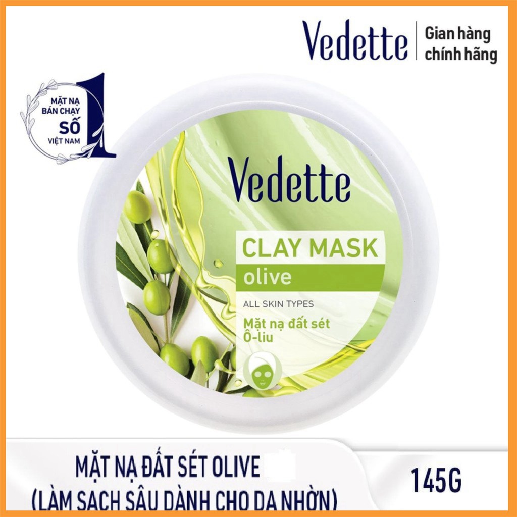 ❤️ MẶT NẠ ĐẤT SÉT OLIVE 145g VEDETTE