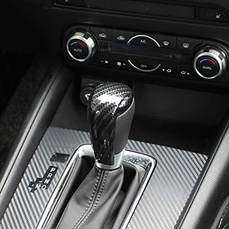 Vỏ bọc cần số xe hơi họa tiết sợi carbon thích hợp cho Mazda 2 3 6 CX-3 CX-5
