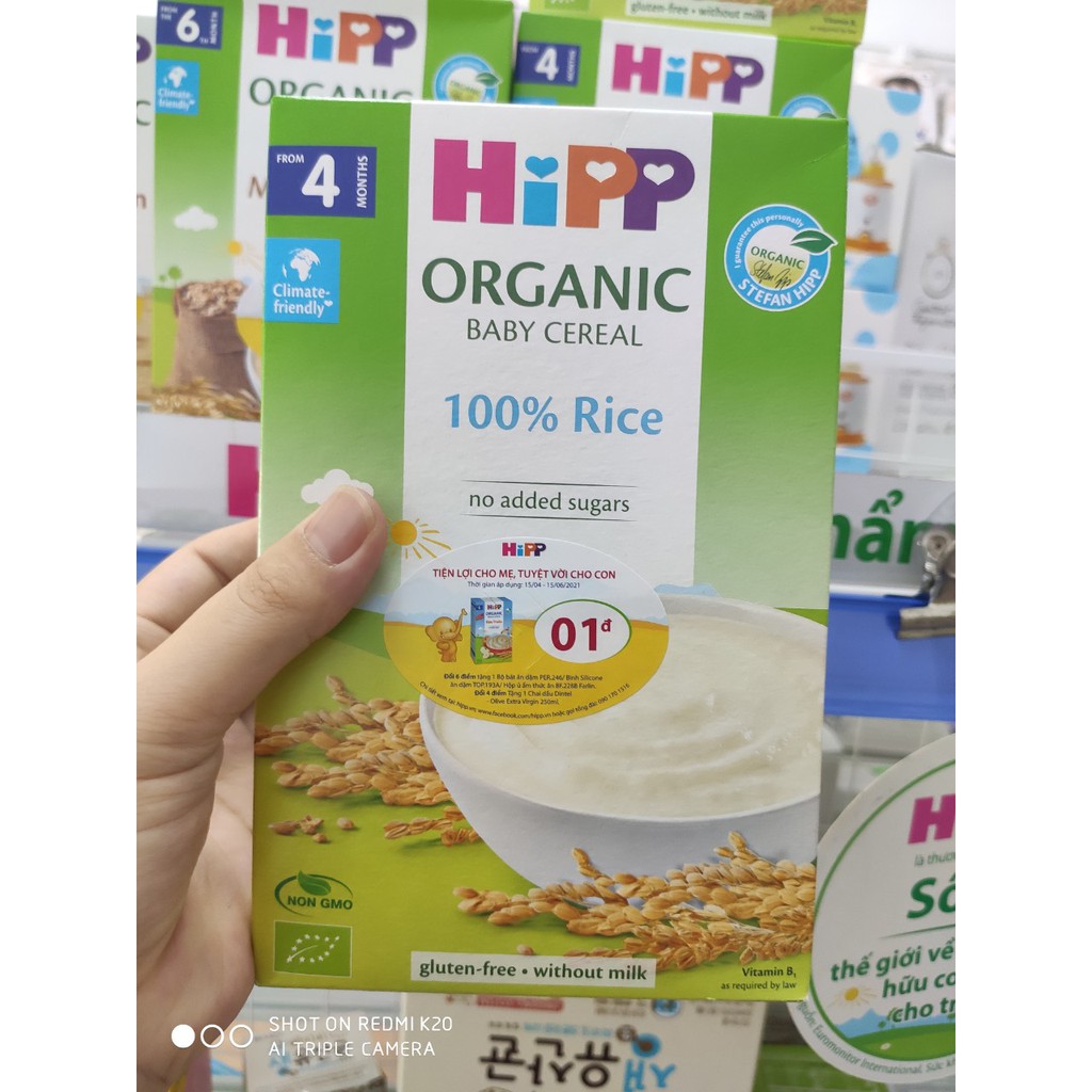 (Date mới 2022) Bột ăn dặm Hipp cho bé dị ứng sữa bò ăn kết hợp với sữa công thức từ 4 tháng tuổi