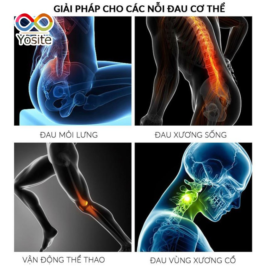 Súng massage trị liệu chính hãng EM009 mát xa 30 chế độ rung, sử dụng liên tục 6-8h tặng kèm 6 đầu massage