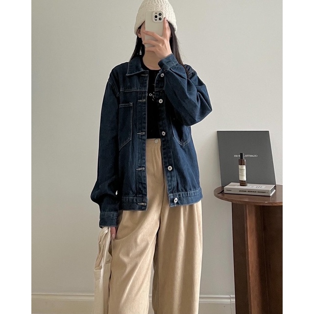 Áo khoác jeans chỉ nổi (Y566) _ A0374
