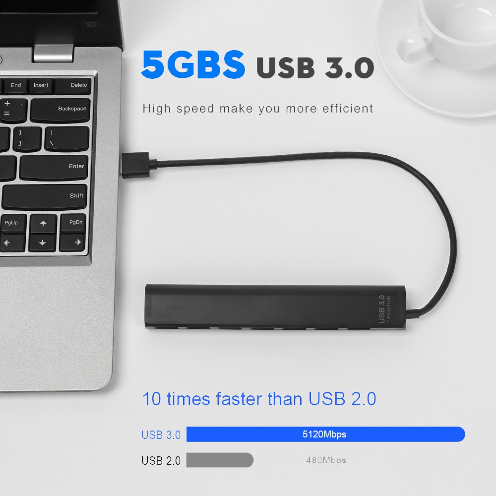 Bộ Chia 4 / 7 Cổng Usb 3.0 Tốc Độ Cao Có Đèn Led Chuyên Dụng | BigBuy360 - bigbuy360.vn