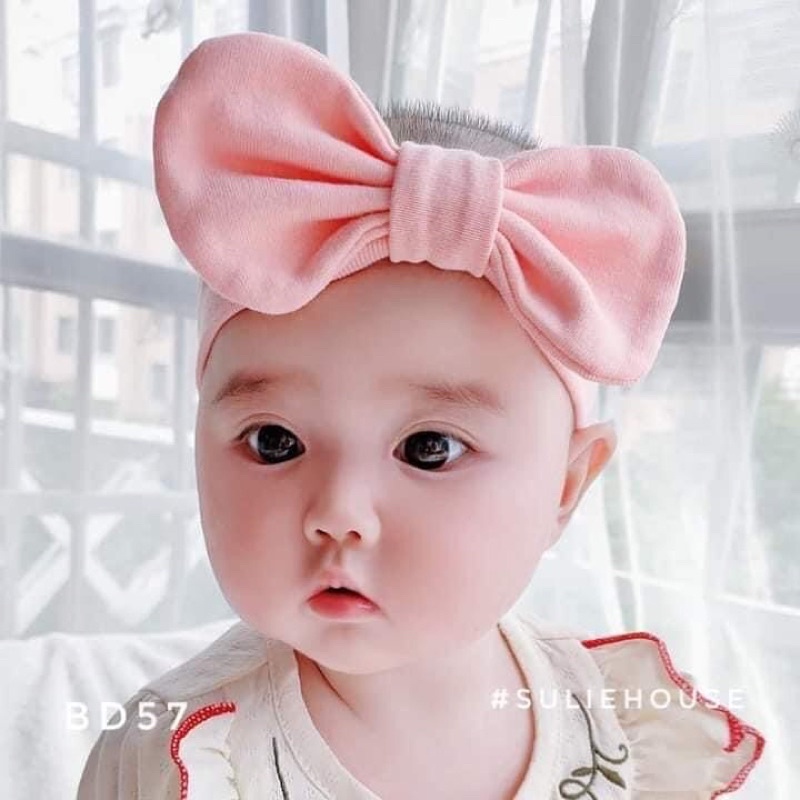 Băng đô, Turban nơ cotton cho bé gái