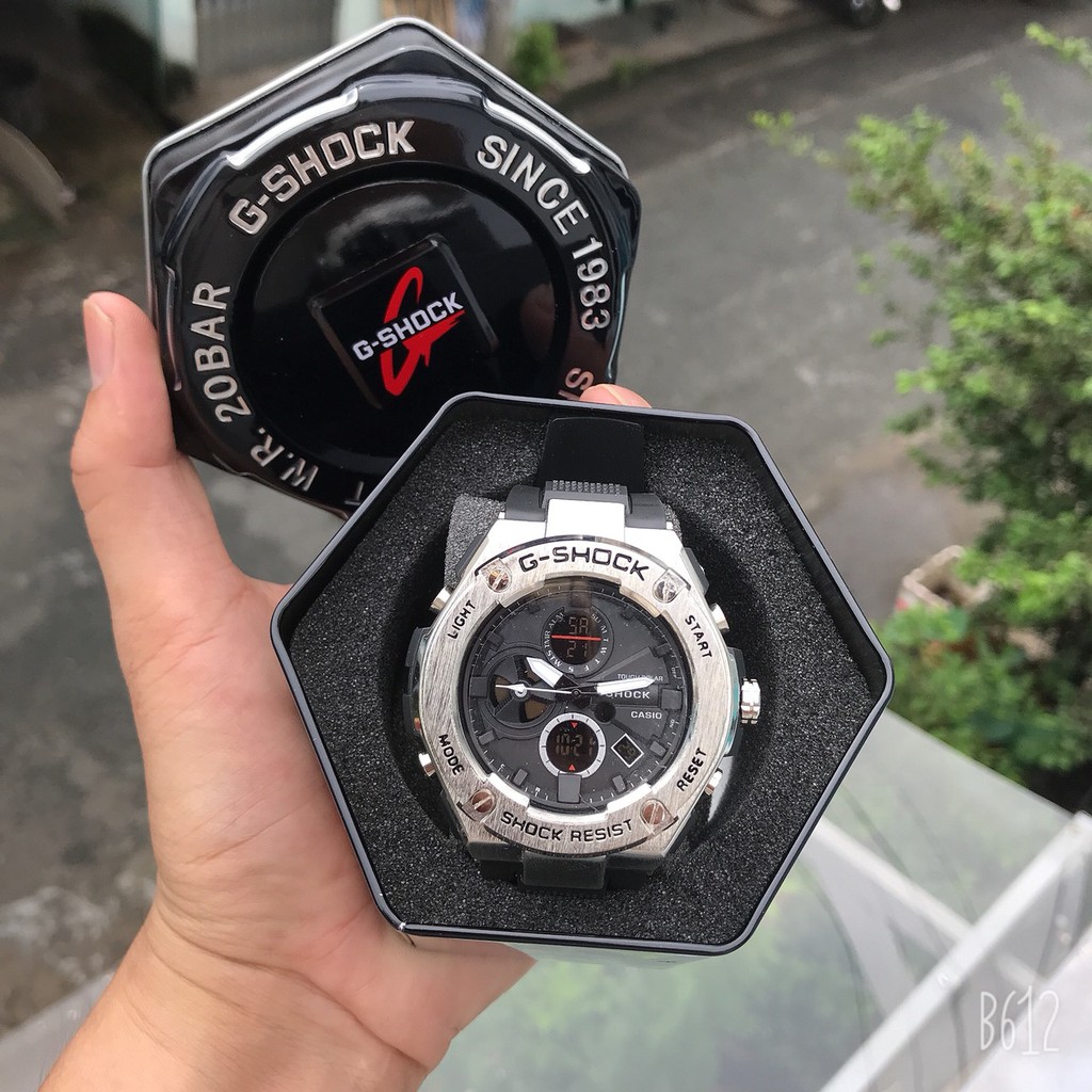 Đồng hồ thể thao nam Gsock GTS B100 viền thép không gỉ , dây cao su mềm mại , chống nước-MTP.watches