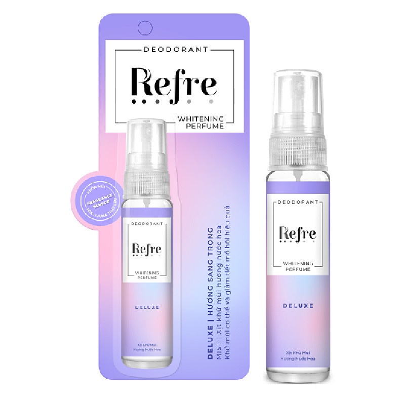 (Mẫu mới) Xịt khử mùi dưỡng trắng da hương nước hoa Mentholatum Refre 30ml