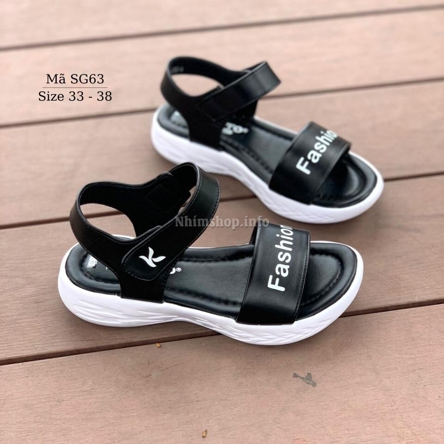 Giày sandal bé gái cao cấp Kento Dép quai hậu quai ngang siêu nhẹ phù hợp cho trẻ em đi học đi biển chống trơn SG63