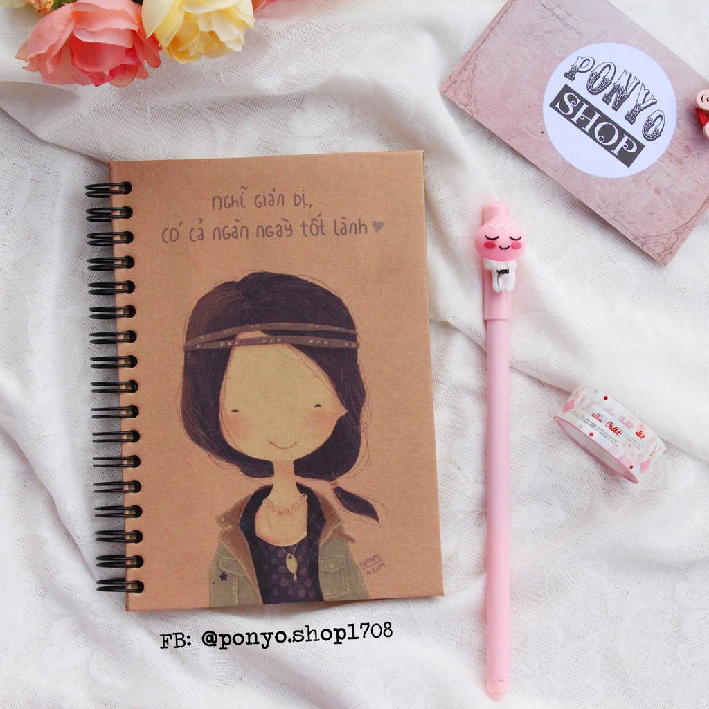 [CÓ SẴN] Sổ tay Handmade Vintage (Loại mini notebook khổ A6)