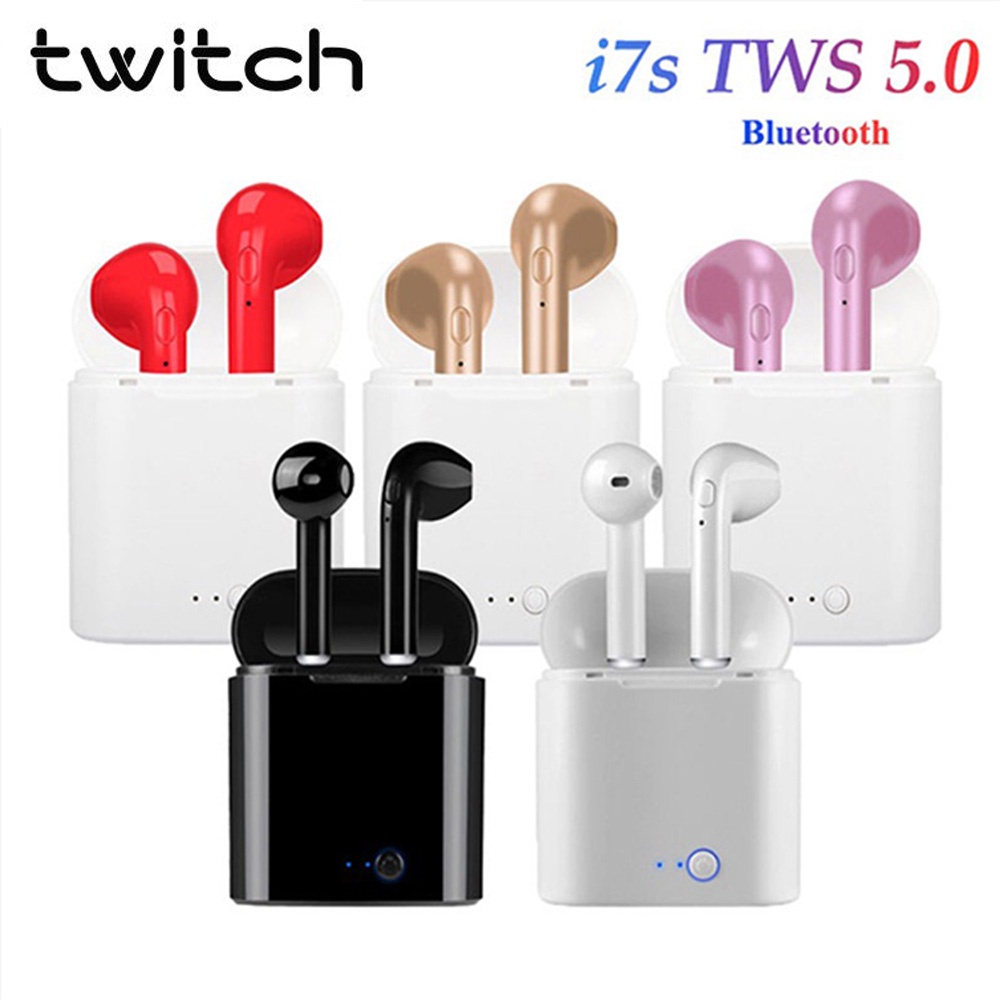 Tai Nghe Bluetooth Không Dây Mini Twitch i7s Phong Cách thể Thao Kèm Với Hộp Sạc