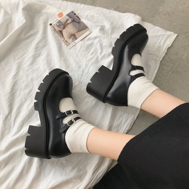 (SẴN 1 SỐ SIZE) Giày Búp bê Ulzzang Nữ Đế độn 6 phân 2 Quai ngang CỰC XINH! | BigBuy360 - bigbuy360.vn