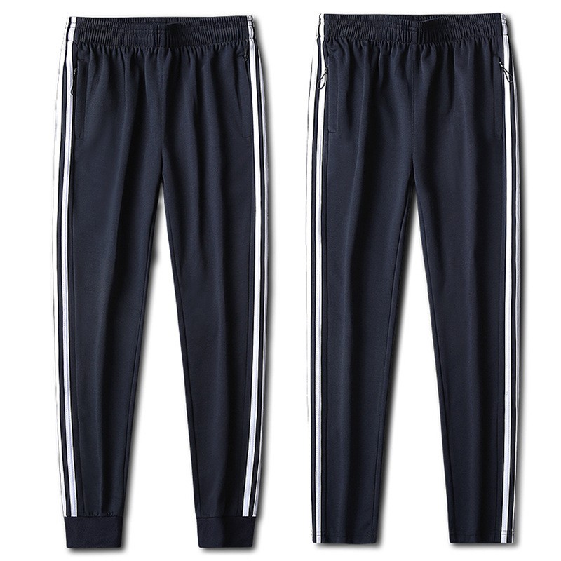 Sports pants three-stripe track pants men's four seasons spring and autumn loose trousers casual pants elasticated pants