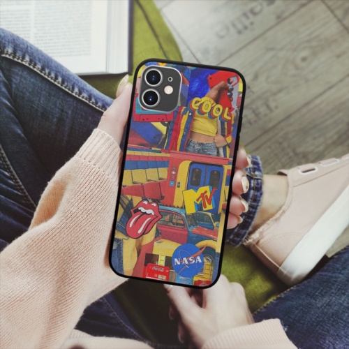 Ốp lưng iphone hình cool MTV collage art kinetic art cạnh vuông  cho các dòng SAMSUNG PAP20210699
