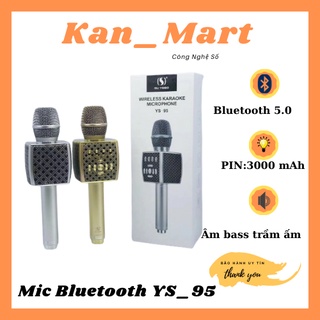 Micro karaoke YS95 cao cấp, Micro karaoke bluetooth không dây thay đổi giọng hát, Bảo hành 6 tháng