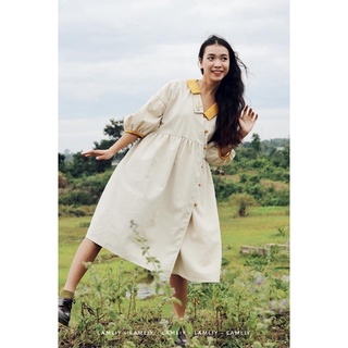 Đầm babydoll thêu tay linen