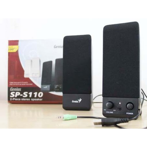 [ SHOP UY TÍN ]  Loa Vi Tính 2.0 Genius SP S110 - Tích Hợp Cổng Tai Nghe 3.5M