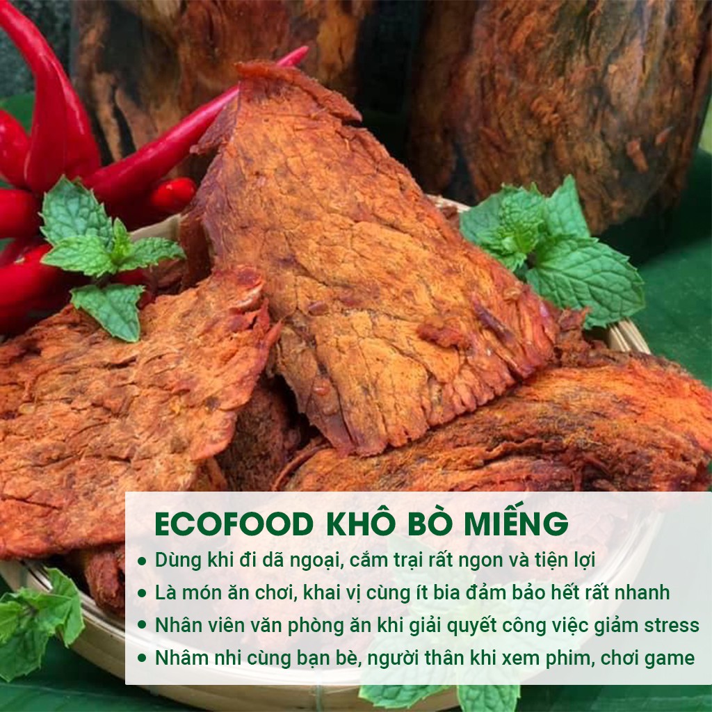 Khô Bò Miếng Ecofood 300G - Đồ ăn vặt Việt Nam - An toàn vệ sinh thực phẩm | BigBuy360 - bigbuy360.vn