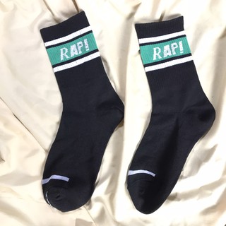 Tất Vớ Hàn Quốc Cao Cổ Đen Rap