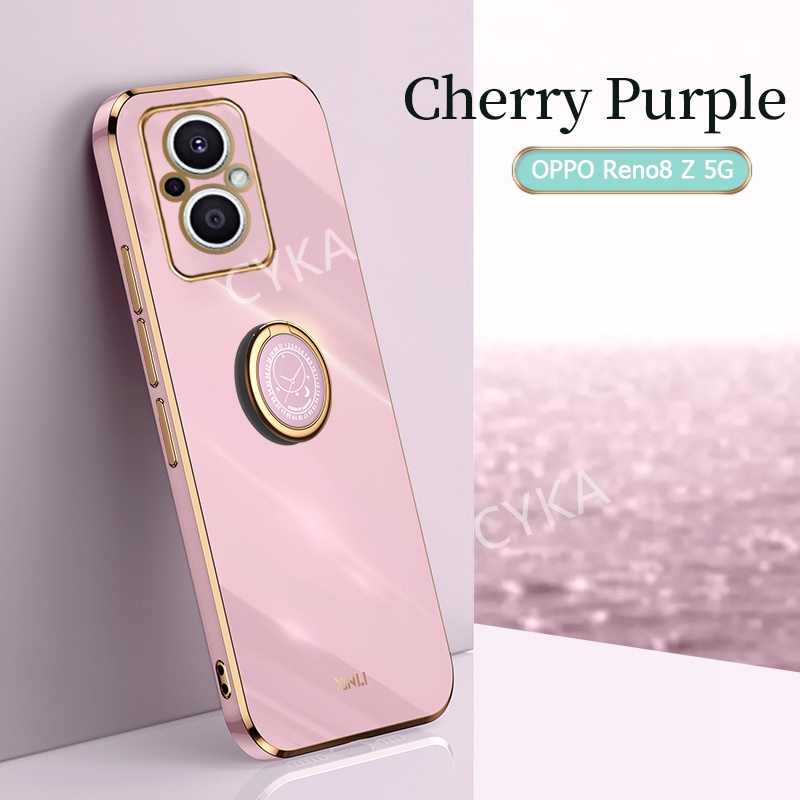 Ốp Điện Thoại Có Nhẫn Xỏ Ngón Tay Cho OPPO Reno 10 9 Pro + / Reno 9 Pro 5G 8T A58 A78 A17 A97