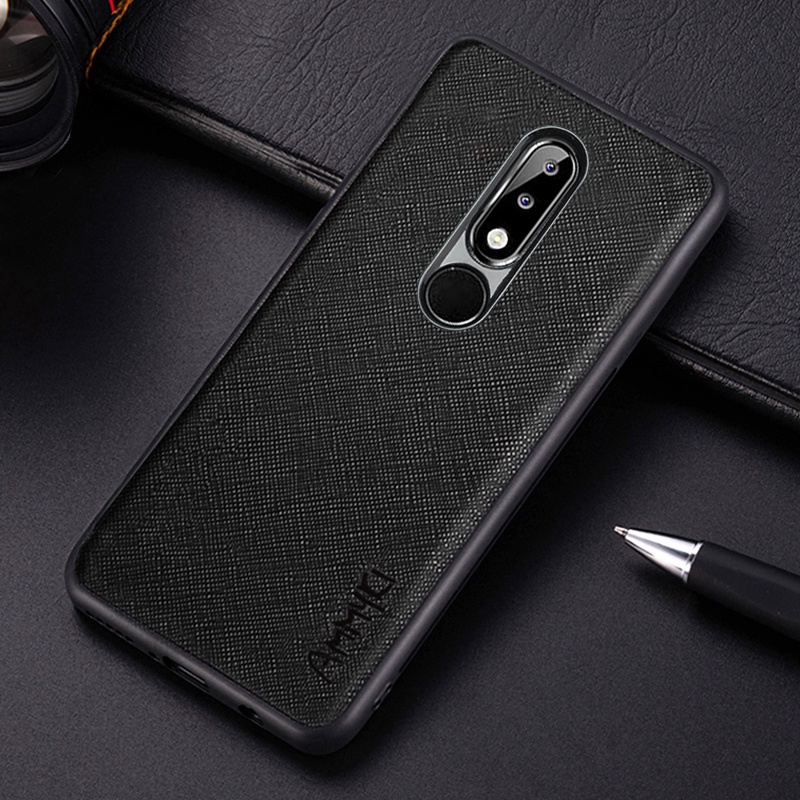 Ốp Điện Thoại Silicone Mềm Họa Tiết Đan Chéo Cho Nokia 3.1 5.1 8.1 Plus Nokia 4.2 X5 X71