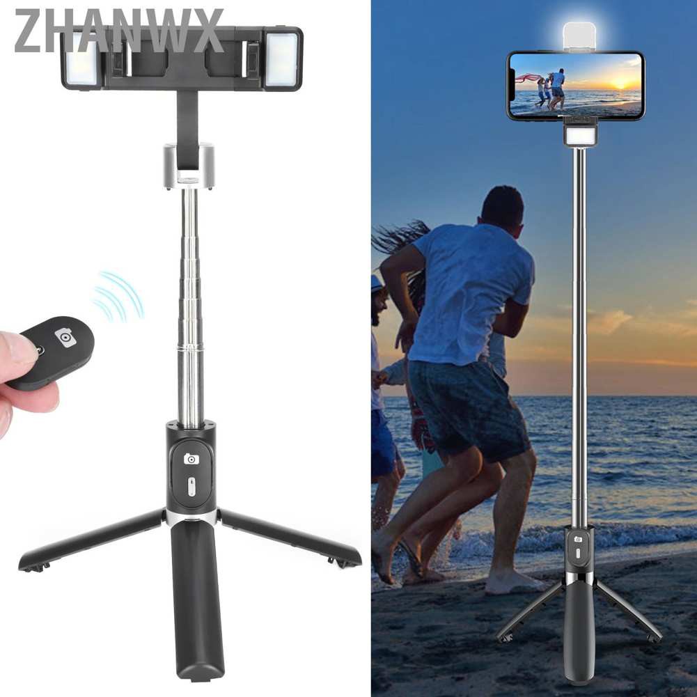 Zhanwx Tripod Selfie Stick with Light Mobile Phone Wireless Bluetooth Foldable Mini Stand | BigBuy360 - bigbuy360.vn