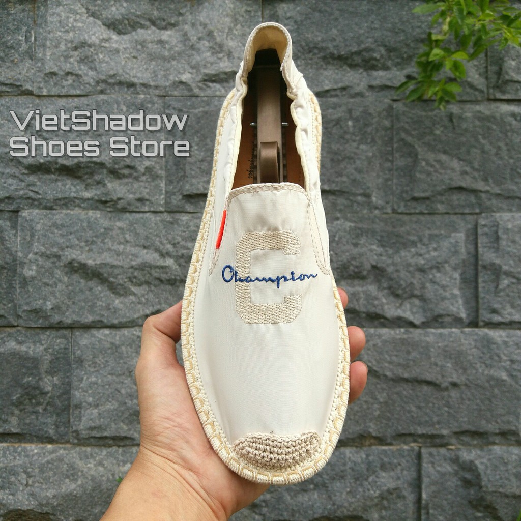 Slip on nam - Giày lười vải nam cao cấp "Champion" - Vải polyester màu (Be) - Mã SP 2923 | BigBuy360 - bigbuy360.vn