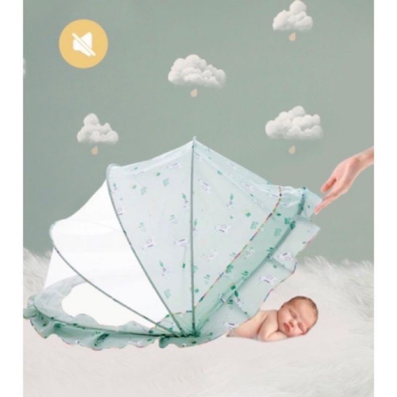 Màn gấp gọn Kiluta họa tiết xanh hồng