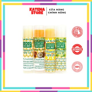 Son Dưỡng Môi Tinh Dầu Dừa Sáp Ong Vitamin E Coco Secret 5g Mềm Mượt Môi
