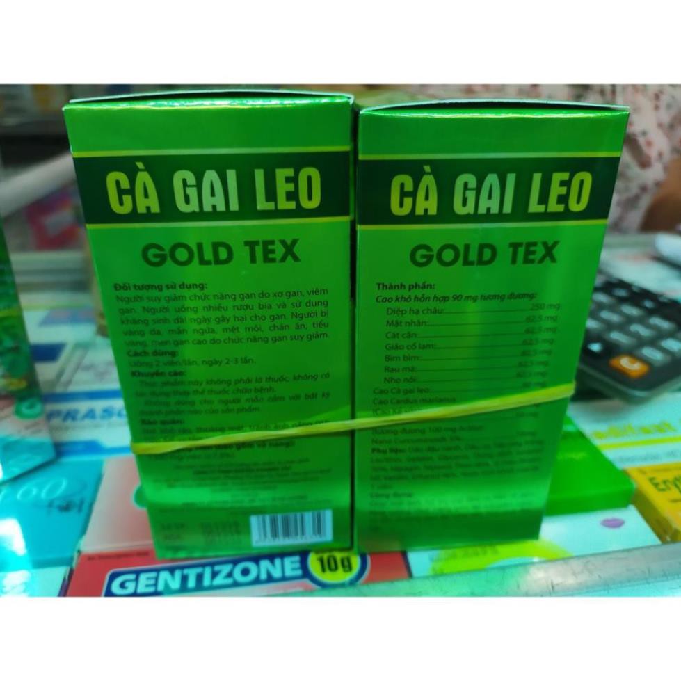 Cà Gai Leo gold tex Giải Độc Rượu - Bảo Vệ Gan, bổ gan mát gan, giải độc, tăng cường chức năng gan Lọ (50 viên)