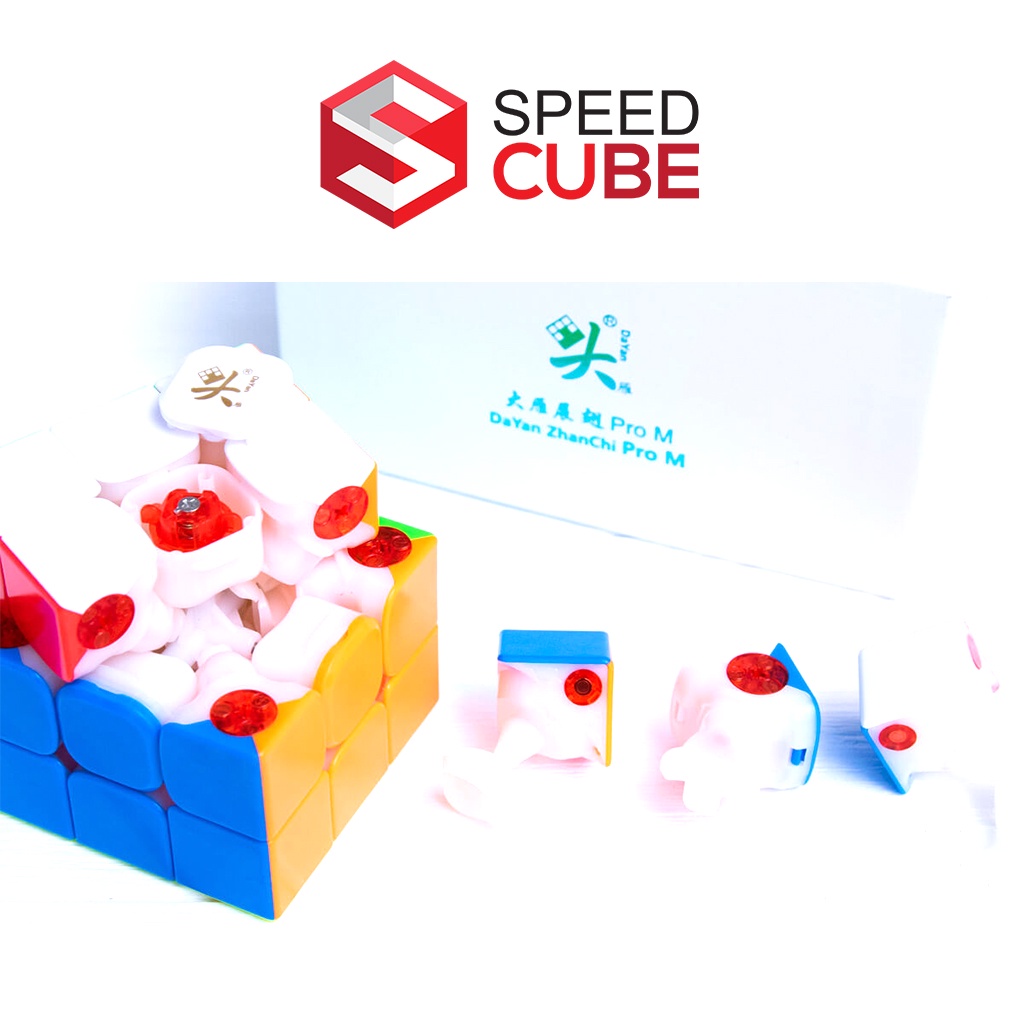 Rubik 3x3 Dayan Zhanchi Pro M Stickerless/Viền Đen, Rubik có nam châm - Shop Speed Cube