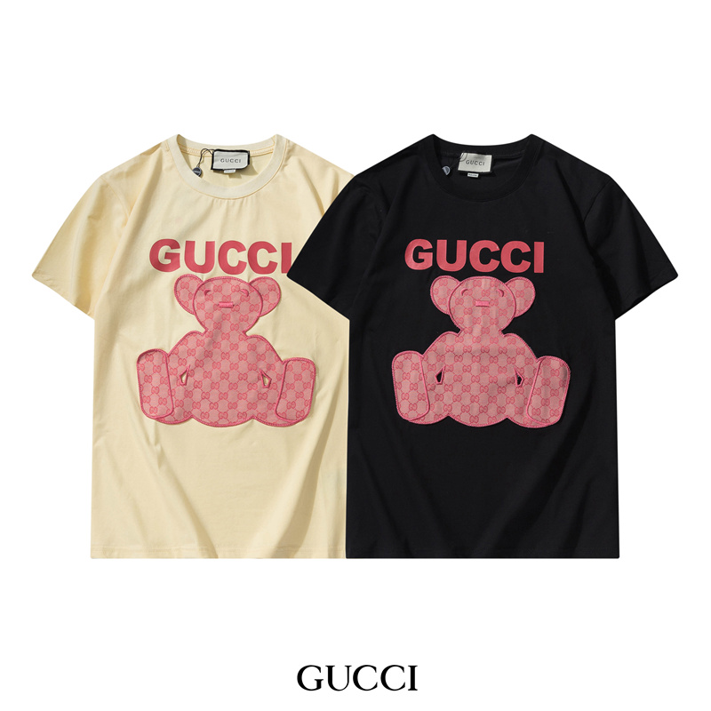 Áo thun tay ngắn cổ tròn chất liệu cotton hiệu GUCCI # 9658