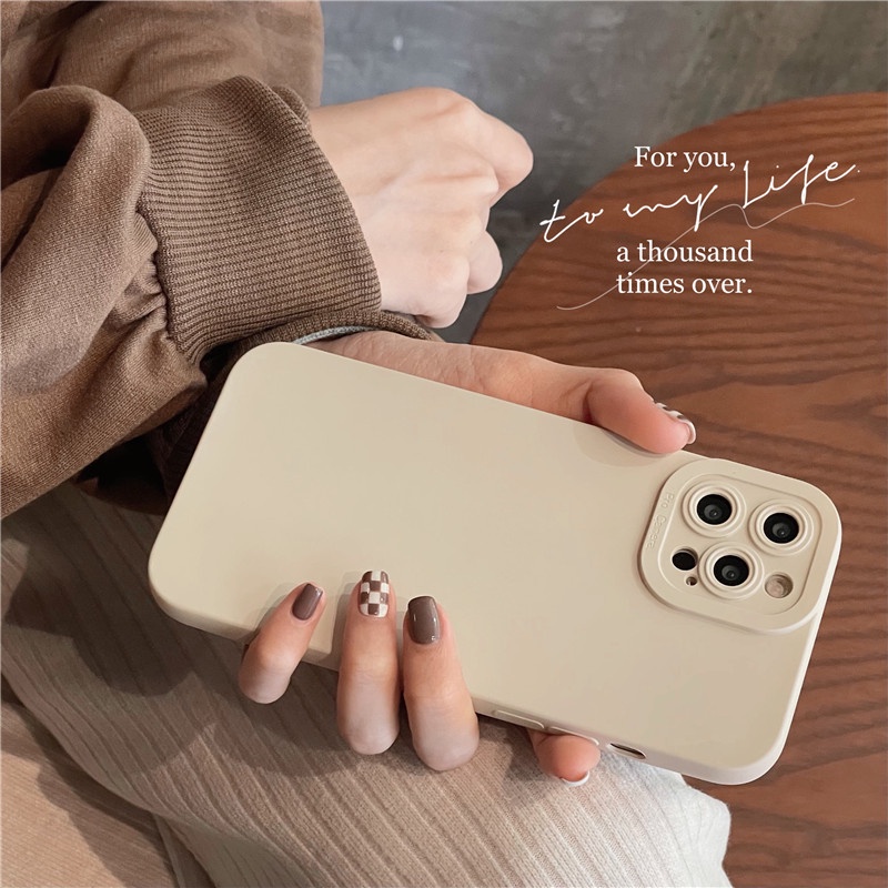 Ốp điện thoại TPU silicon mềm dày hai màu sắc thời trang thu đông cho I-Phone 13 12 11 Pro Max XR 8 7 Plus