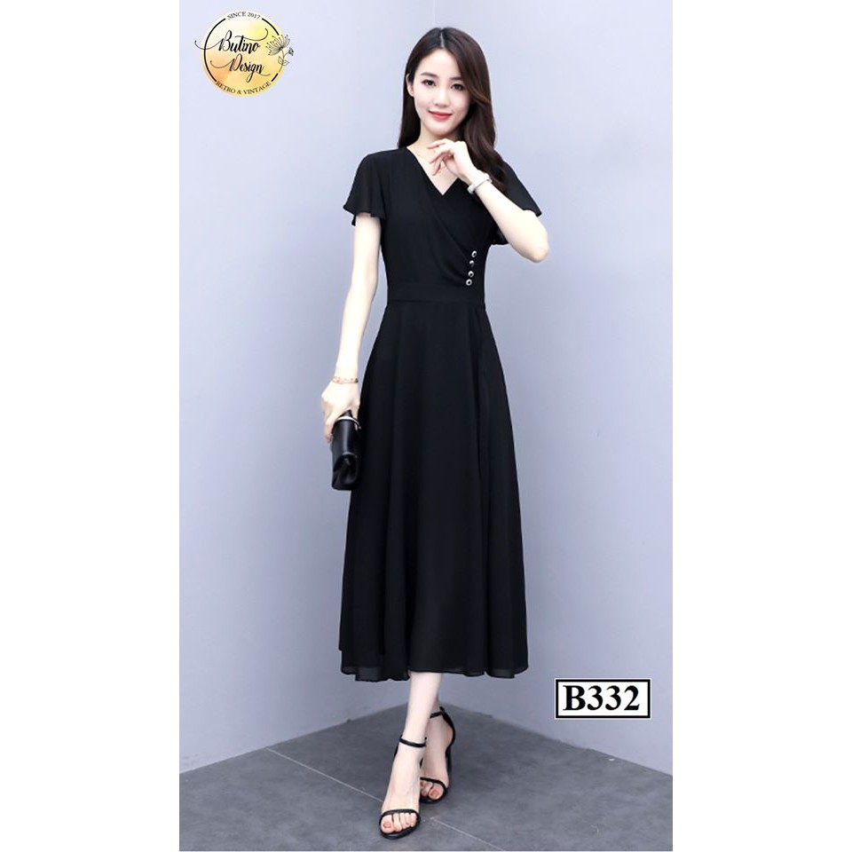 [FREESHIP] Váy đầm suông B332 Đen BUTINO SHOP thời trang nữ hàng thiết kế Cao Cấp | BigBuy360 - bigbuy360.vn