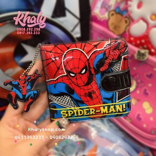 BÓP VÍ TIỀN NGANG 2 MẶT HÌNH NGƯỜI NHỆN SPIDERMAN CHỮ VÀNG MÀU ĐEN CHO TRẺ EM BÉ TRAI (THÁI LAN) - 120NSPNG0024