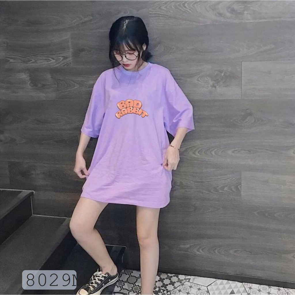 ÁO THUN UNISEX BAD RABBIT FOOD TAY LỠ NAM VÀ NỮ IN HÌNH SIÊU HOT